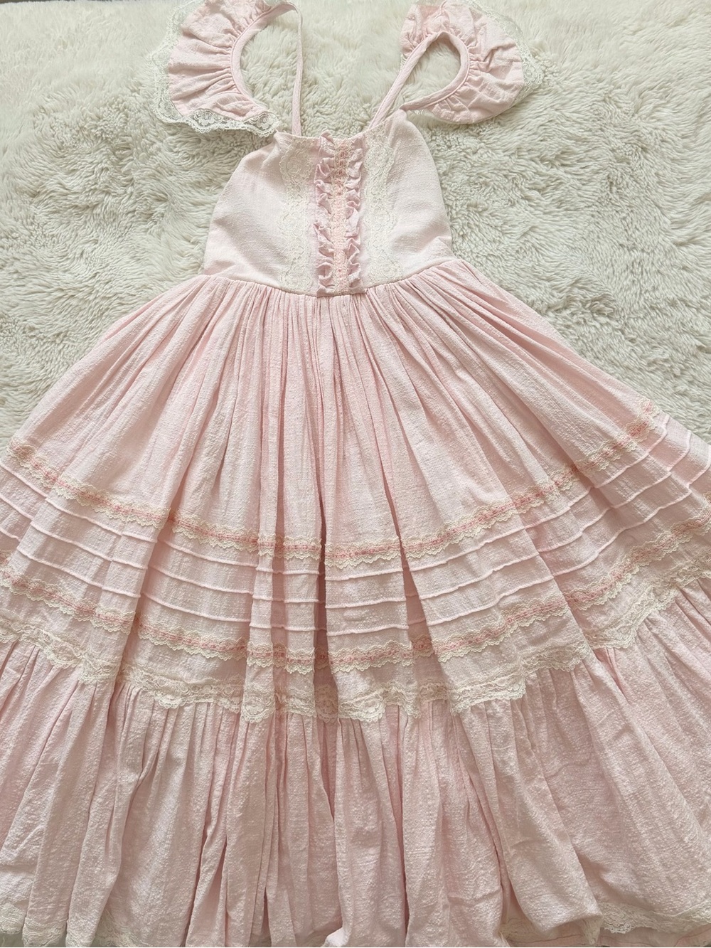 Dollcake Pale Pink Ruffled Lace Party Dress